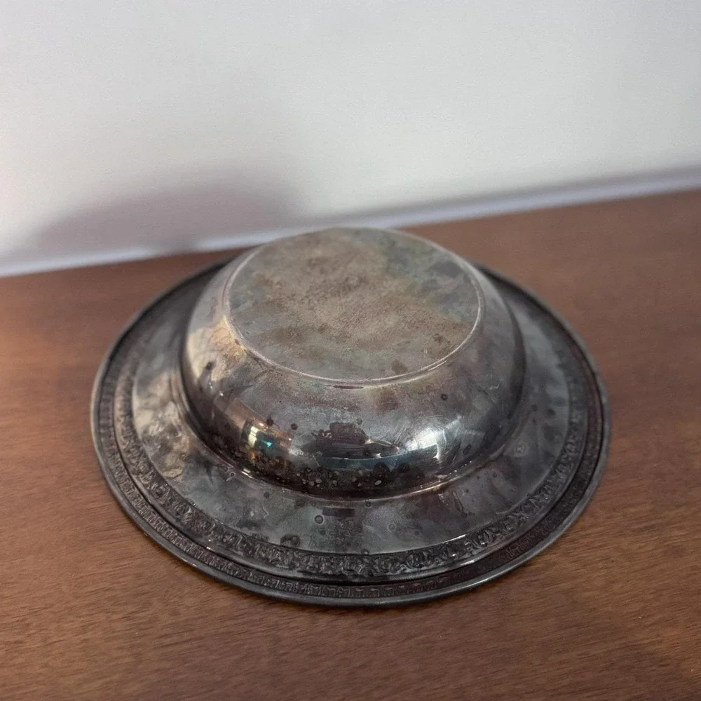Vintage Reed & Barton 1203 A Silver Plate Filigree Trim Bowl 10